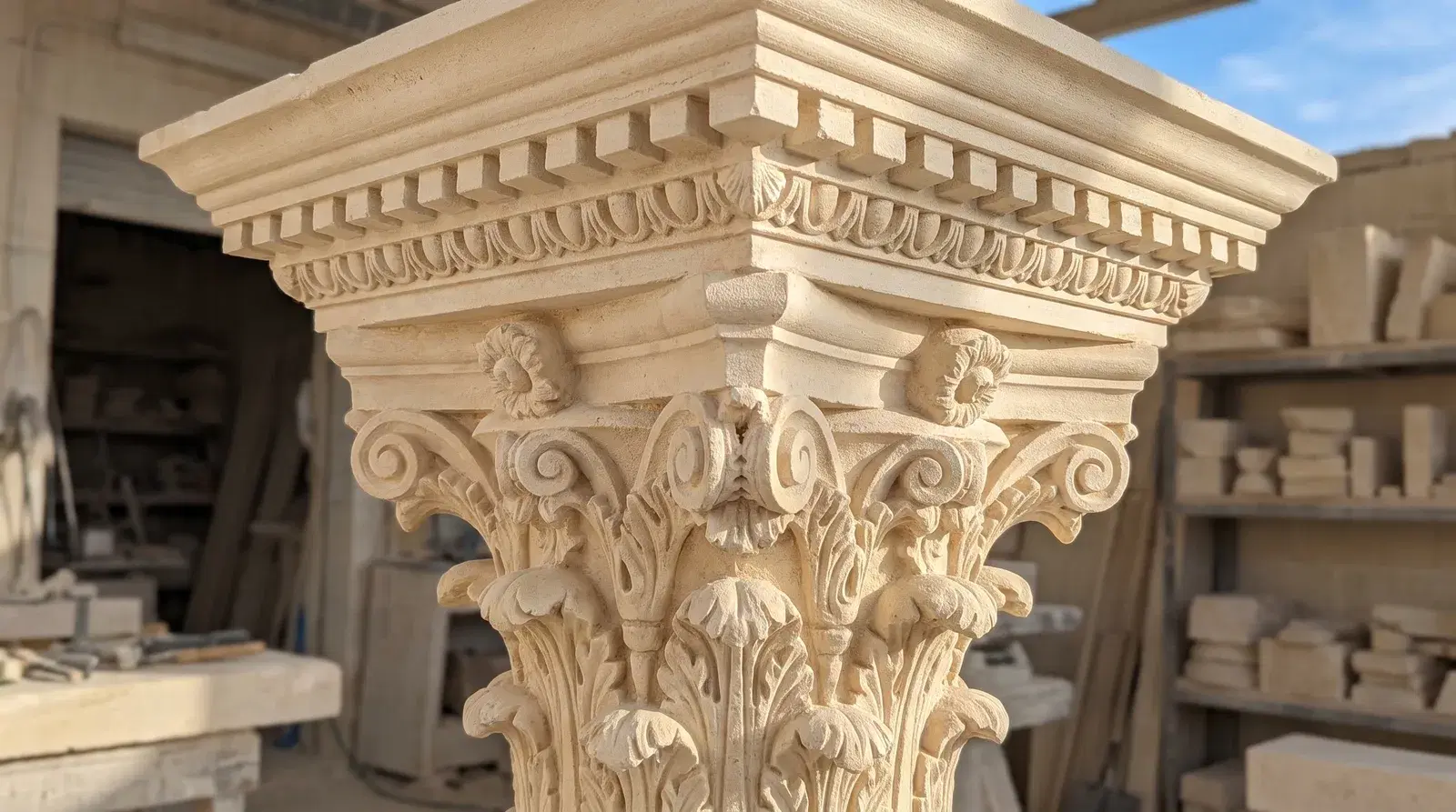 CNC-Carved Stone Columns in Qatar: Custom Marble Columns, Capitals & Cornices