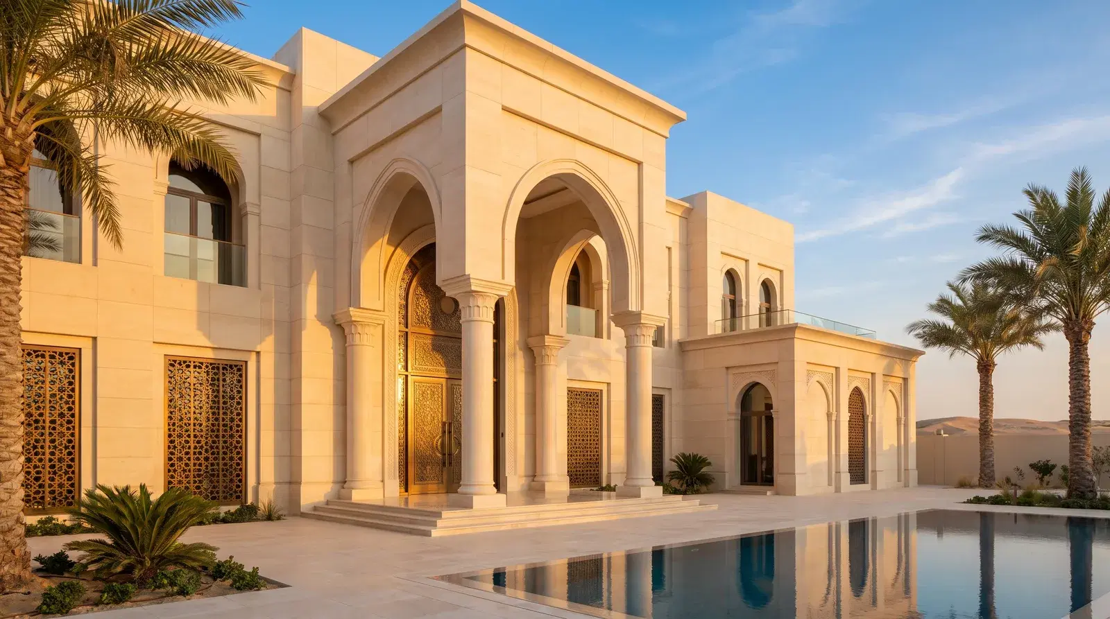 Omani Marble & Arches: Modern Heritage Villas in Qatar