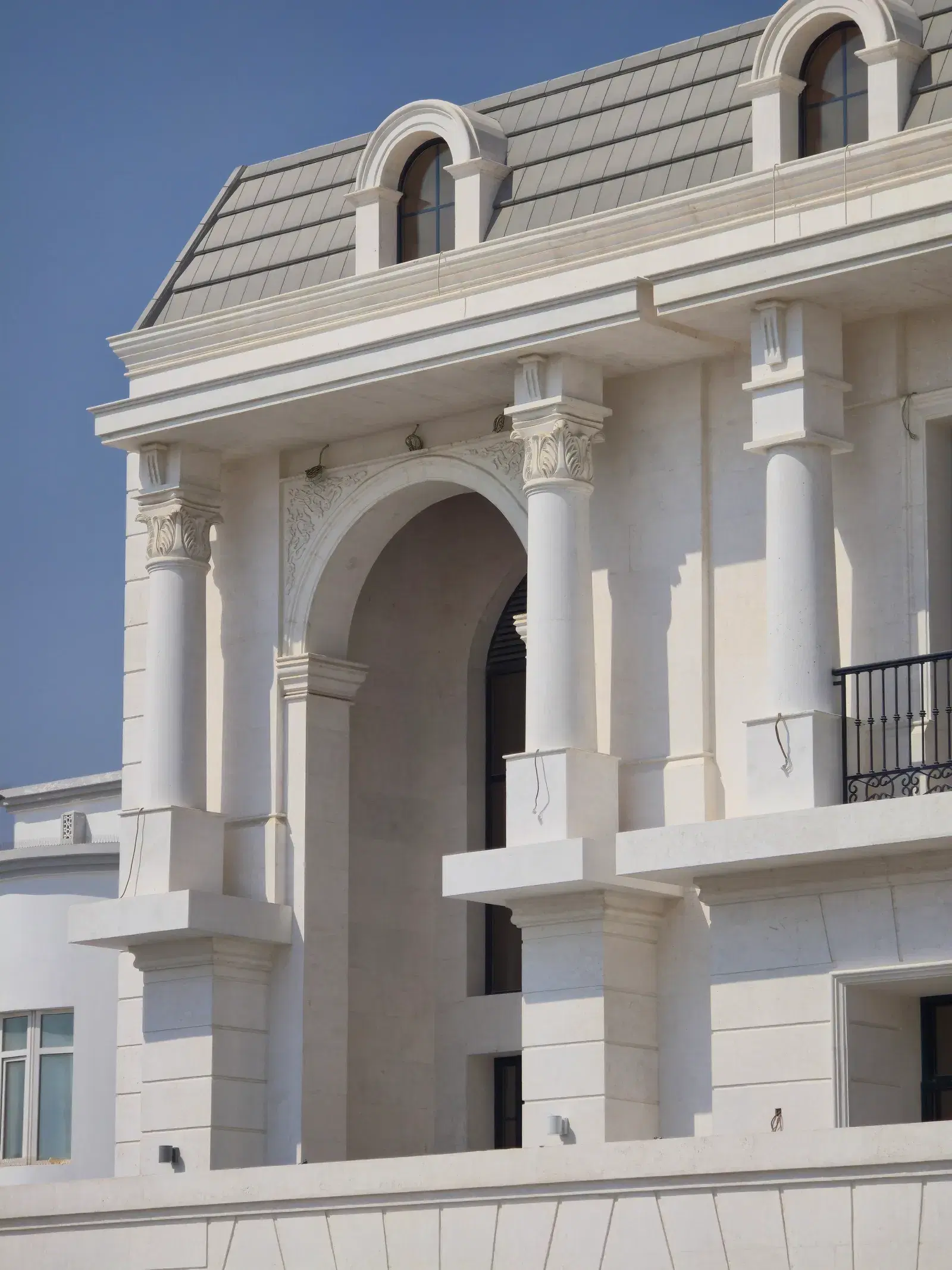 Classical Syrian Stone Facade — Ain Khaled, Doha